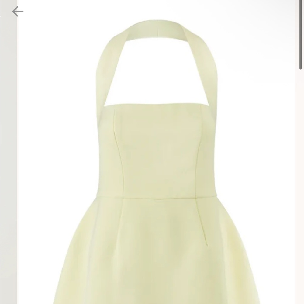 Elegant Cream Halter Mini Dress - Picture 6 of 6